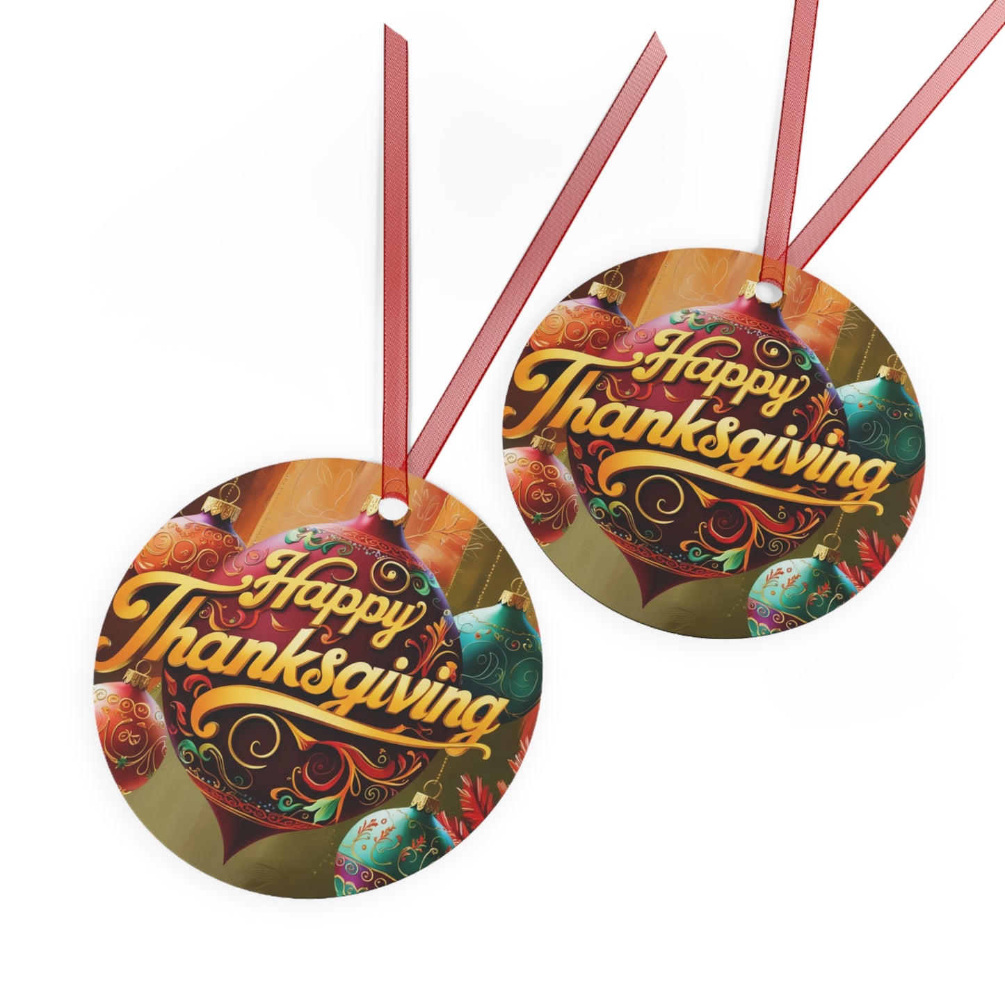 Unique Metal Ornaments for Thanksgiving Adventures: Perfect for Tree Decor and Holiday Gifts | Metal Ornaments