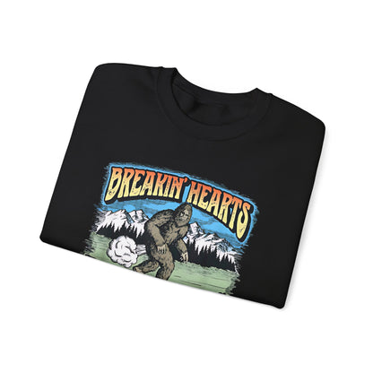 Breakin Hearts Rippin Farts Funny Sasquatch Bigfoot 80s Unisex Sweatshirt - Funny Gift, Bigfoot Lover, Funny Sweatshirt, Sasquatch Shirt,