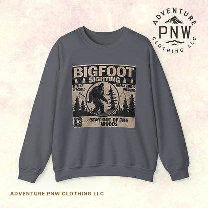 Bigfoot Retro Sweatshirt –Adventure Funny Sasquatch Crewneck