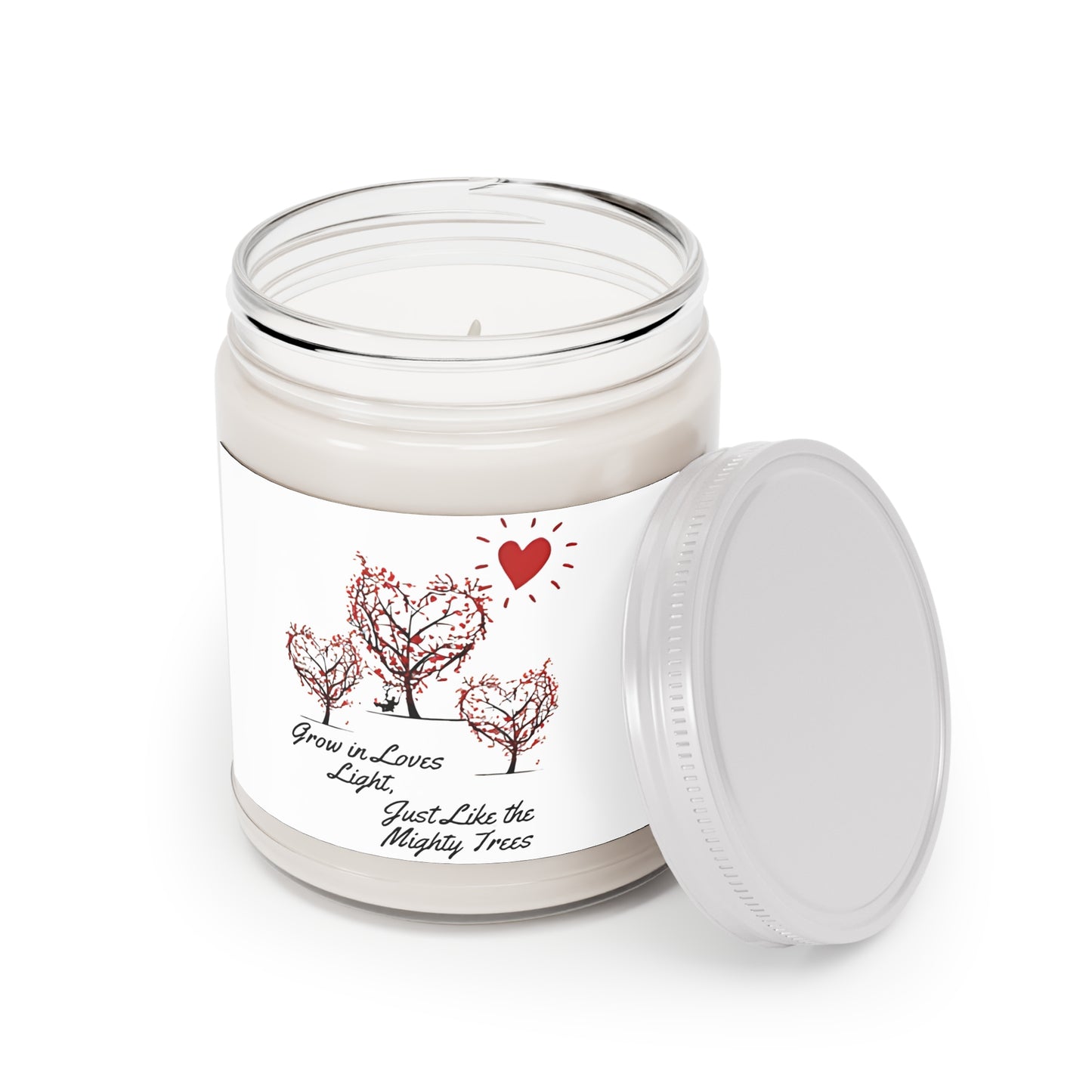 Heart Tree Silhouette Scented Candles, 9oz - Romantic Nature Lovers Gift, Outdoors Campers Candle, Love Candle, Valentines Day Gift