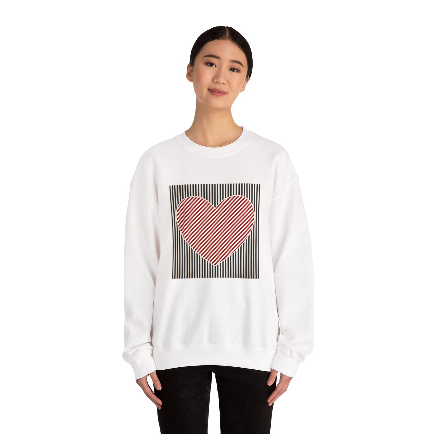 Retro Valentines Heart Sweatshirt, Cute Love, Womens Valentine, Teacher Mom Heart, Crewneck Sweatshirt, Gift for Her