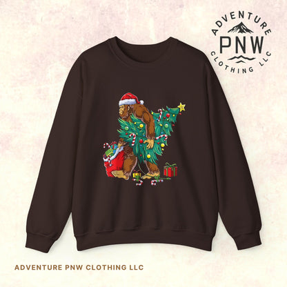 Adventure Bigfoot Christmas Lights Sweatshirt – Unisex Jumper