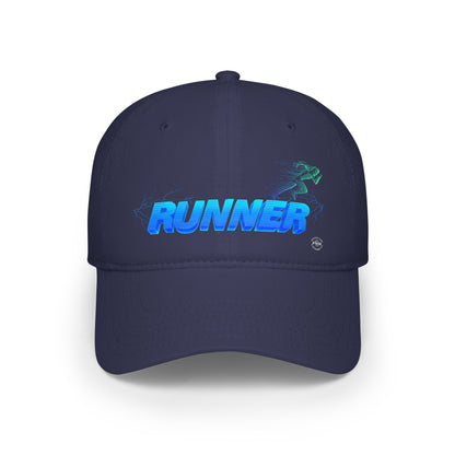 Runner Red Low Profile Baseball Cap - Stylish Hat for Runners, Casual Wear, Gift for Athletes, Running Events, Outdoor Activities