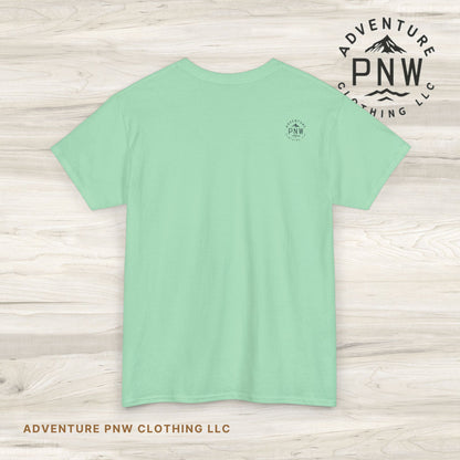 Nature Guitar Men T-Shirt, Creative Guitar Printed Tee for Glamping & Adventure, Outdoorsy Shirt