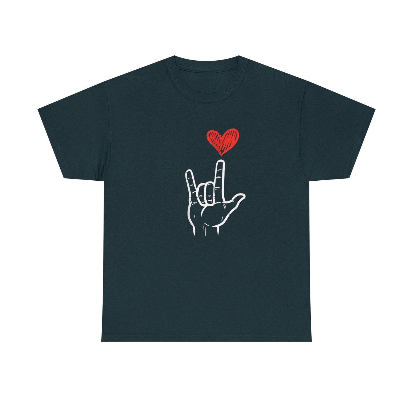 Valentines Day I Love You Hand Sign Heart Unisex T-Shirt, Gift for Him or Her, Valentines Tee, Love Gesture Graphic Tee, Romantic Shirt,