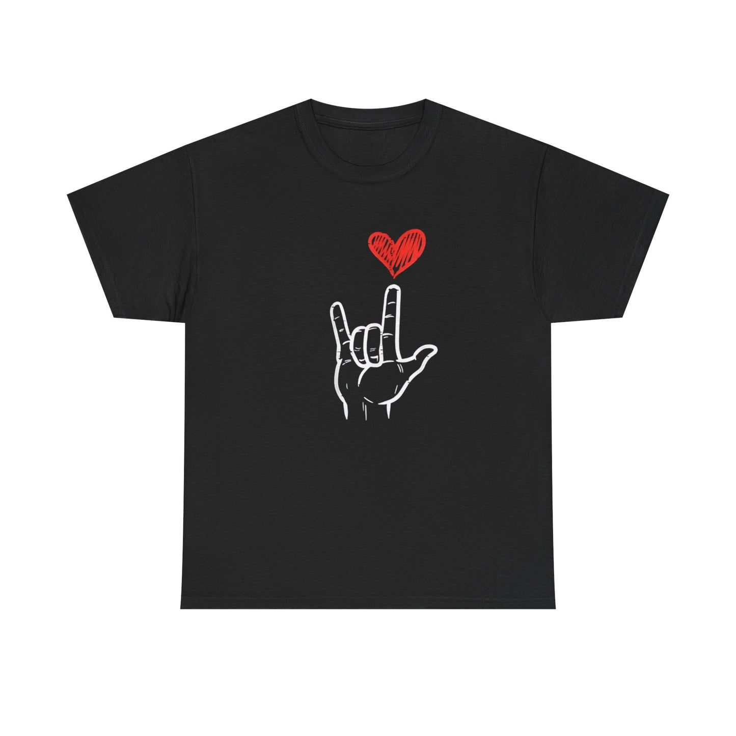 Valentines Day I Love You Hand Sign Heart Unisex T-Shirt, Gift for Him or Her, Valentines Tee, Love Gesture Graphic Tee, Romantic Shirt,