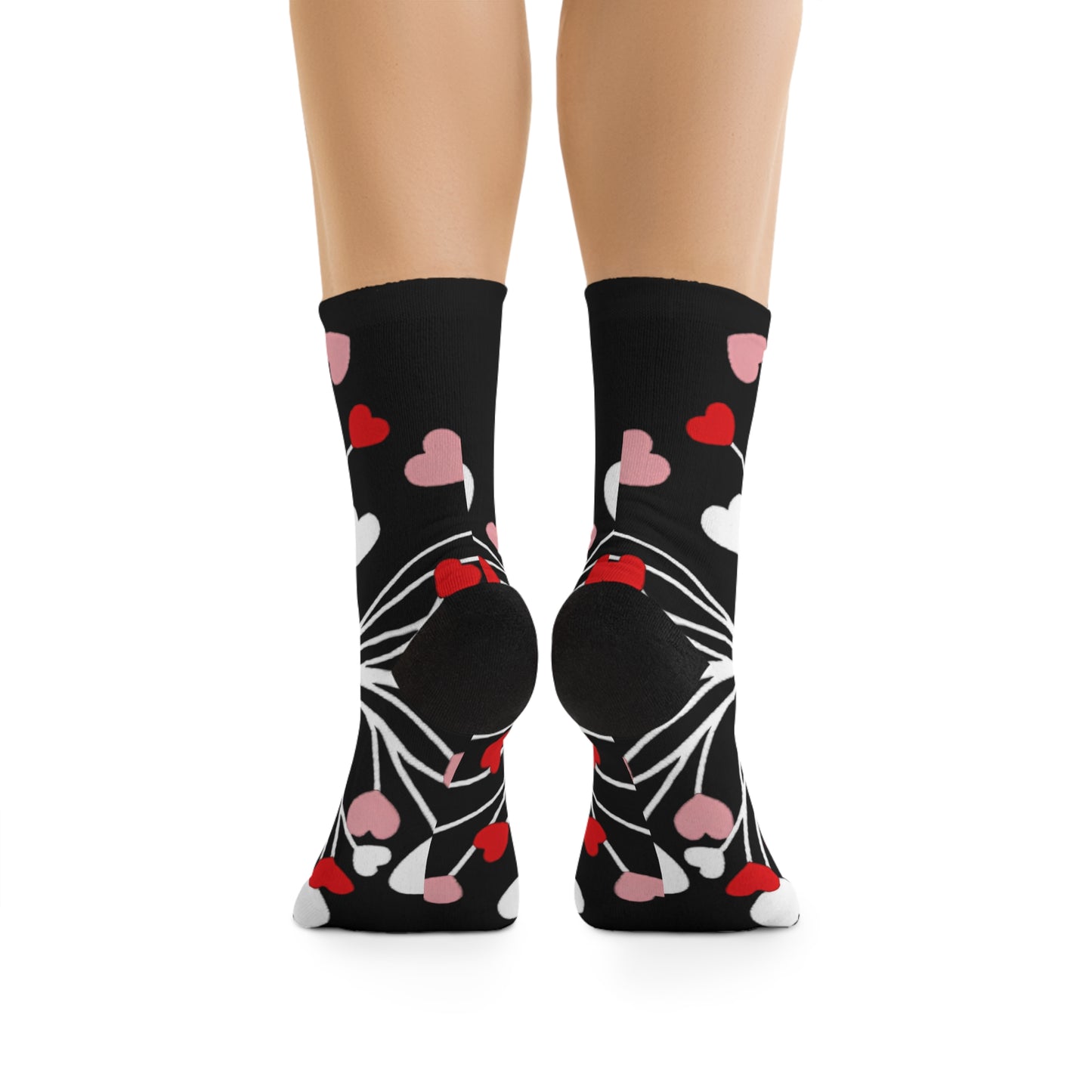 Valentine Day Dandelion Flower Gift, Heart Shirt, Boho Style, Romantic Dandelion Socks, Valentine's Gift for Her