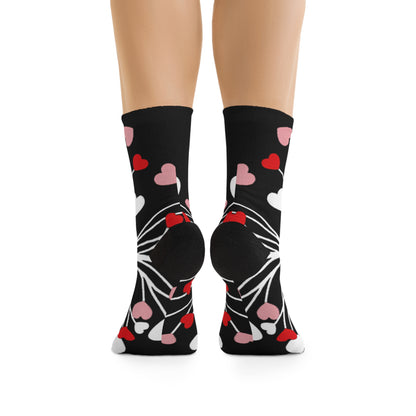 Valentine Day Dandelion Flower Gift, Heart Shirt, Boho Style, Romantic Dandelion Socks, Valentine's Gift for Her