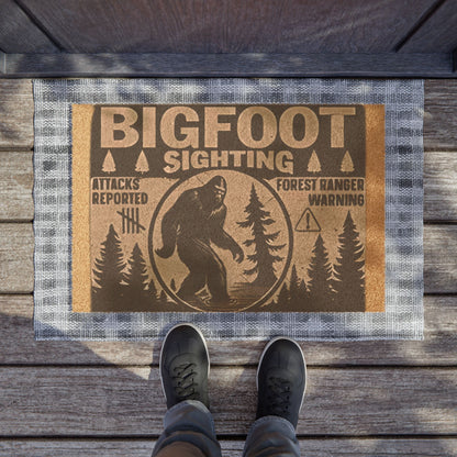 Funny Bigfoot Doormat - Sasquatch Porch Mat, House Doormat, Home Decor - Bigfoot Sighting Gift, Bigfoot Lover Gift, Welcome Mat, Outdoor