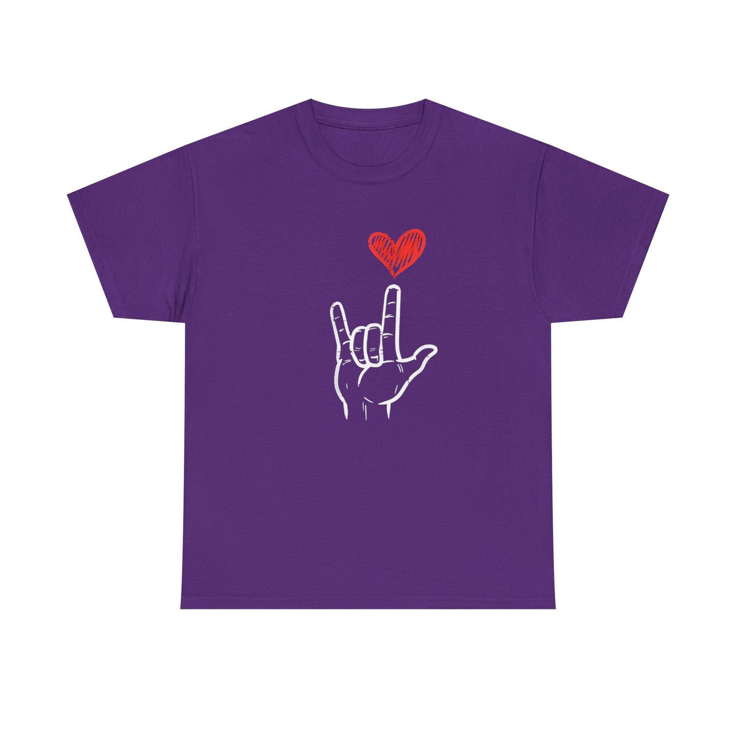 Valentines Day I Love You Hand Sign Heart Unisex T-Shirt, Gift for Him or Her, Valentines Tee, Love Gesture Graphic Tee, Romantic Shirt,