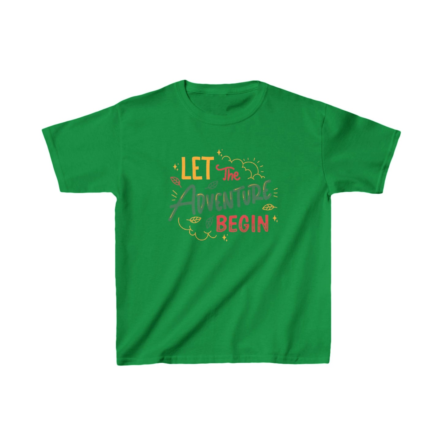 Lets the ADVENTURE Begins with CHRISTMASS Vibes Kids Heavy Cotton™ Tee| Christmas Adventure Outfit