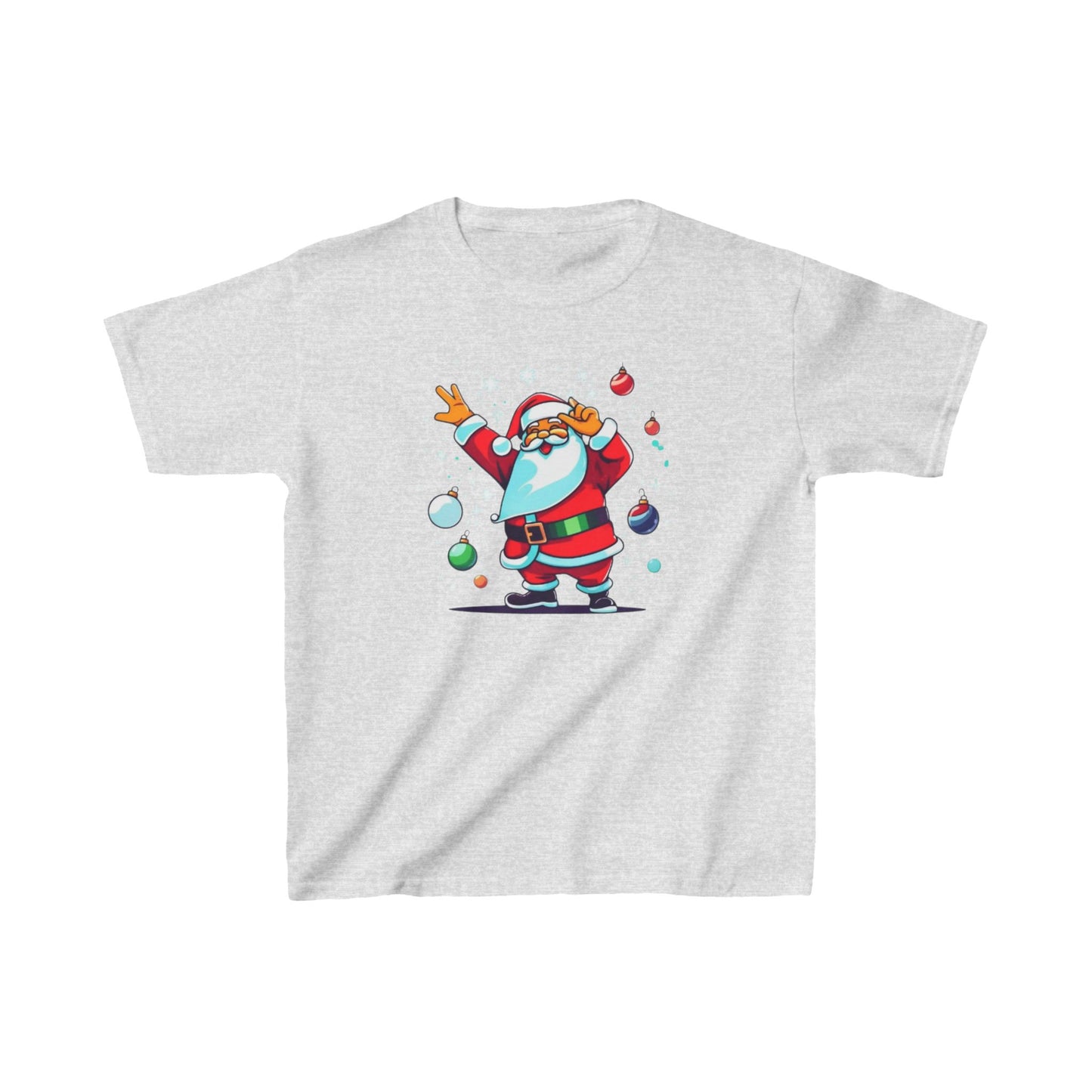 Dabbing Santa Christmas T-shirt | Kids Heavy Cotton™ Tee | Christmas Adventure Outfit