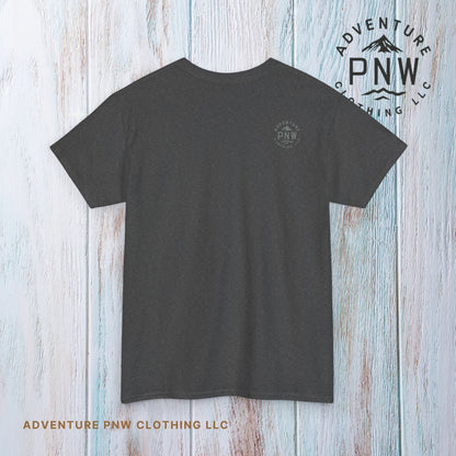 Bigfoot Valentine Shirt –Adventure Retro Heart Gesture Tee