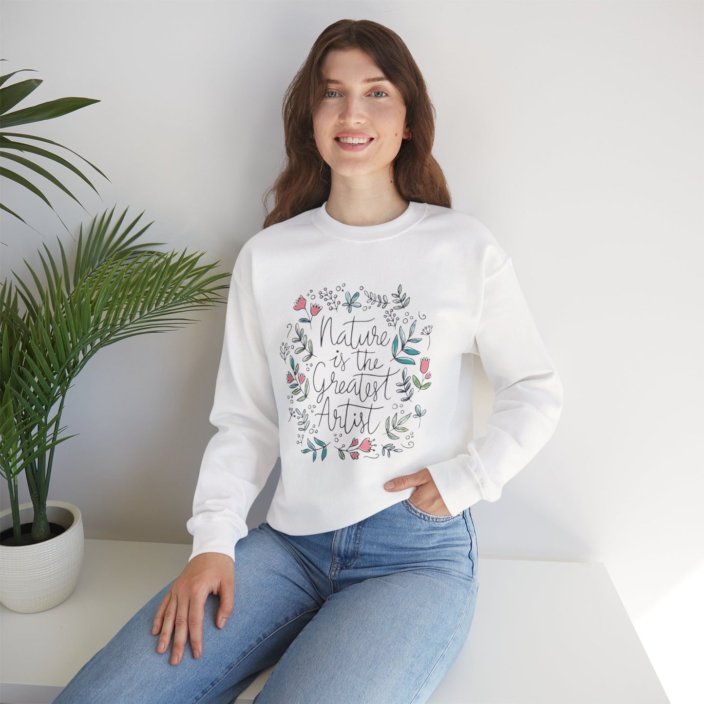 Adventure Nature’s Art Sweatshirt – Floral Valentine Gift