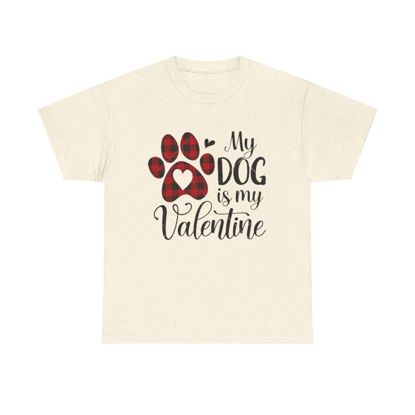 Valentine's Day Dog Lover Tee, Unisex Valentine's Day T-shirt, My Dog is My Valentine Shirt, Valentine's Day Gift, Heart Dog Tee, Love Tee
