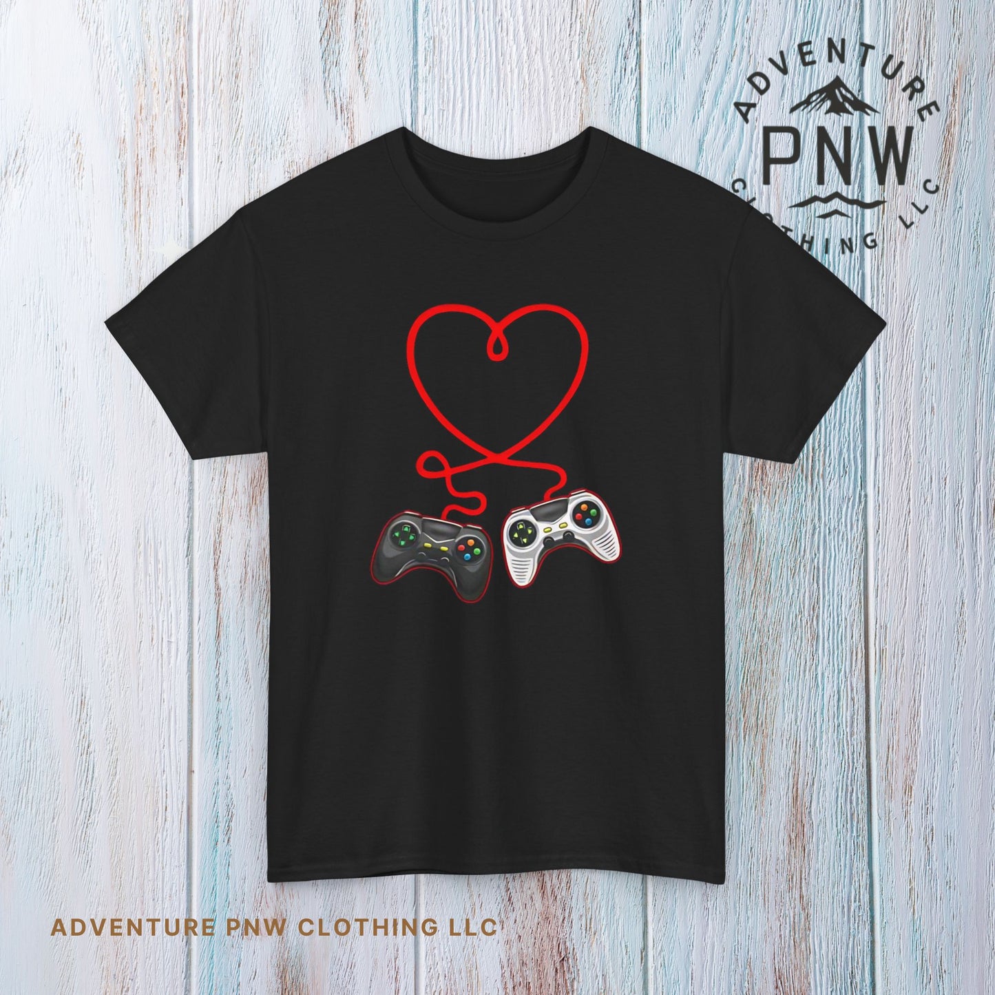 Video Gamer Valentines Day T-Shirt, Gamer Heart Tee, Valentines Gift for Him or Her, Unisex Gaming Shirt, Controller Love  Unisex Shirt