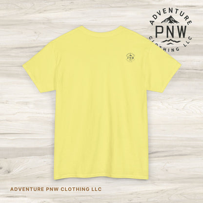 Nature Guitar Men T-Shirt, Creative Guitar Printed Tee for Glamping & Adventure, Outdoorsy Shirt