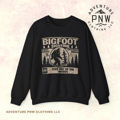Bigfoot Retro Sweatshirt –Adventure Funny Sasquatch Crewneck