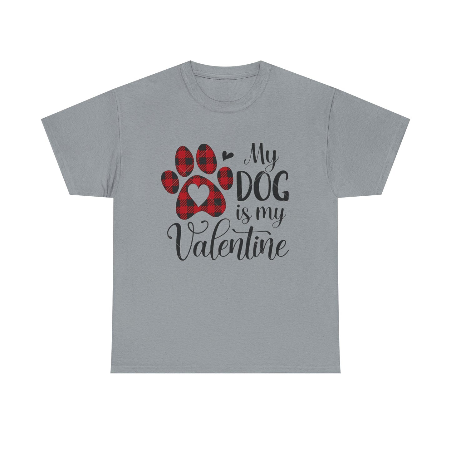 Valentine's Day Dog Lover Tee, Unisex Valentine's Day T-shirt, My Dog is My Valentine Shirt, Valentine's Day Gift, Heart Dog Tee, Love Tee