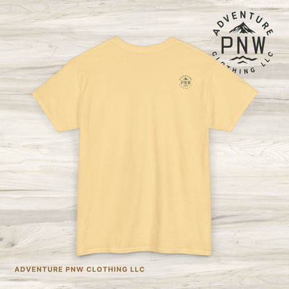 Women's Mountain Graphic T Shirt, Glamping Adventure Nature Lover Tee, Unisex Heavy Cotton, Casual 90s Shirt, Camping Hiking Wilderness