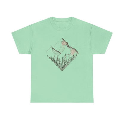 Mountain Range Adventure Unisex Tee, Hiking T-Shirt National Parks, Outdoors Gift Nature Lover Shirt, Diamond Range Shirt