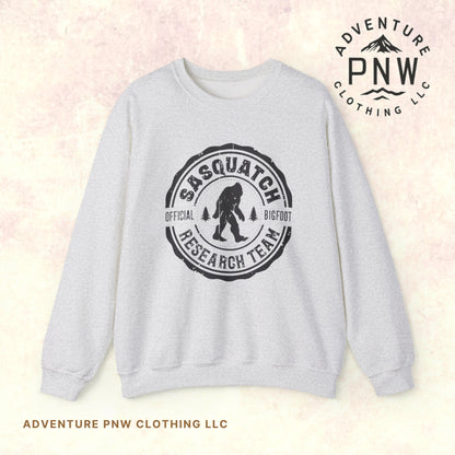 Sasquatch Bigfoot Research Team Crewneck Sweatshirt - Funny Sasquatch Apparel, Unisex Sweatshirt, Cryptid Gift, Sasquatch Lover Gift,