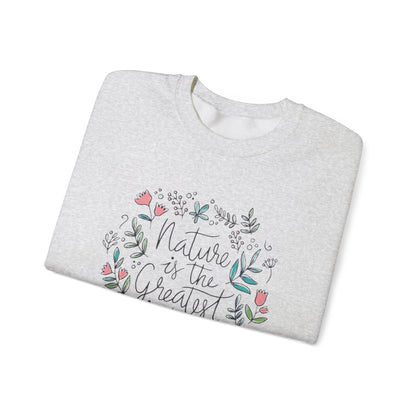 Nature Is The Greatest Artist Sweatshirt, Cute Flower Jumper, Wildflower Top, Floral Pullover, Valentine's Day Gift