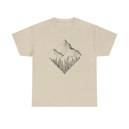 Mountain Range Adventure Unisex Tee, Hiking T-Shirt National Parks, Outdoors Gift Nature Lover Shirt, Diamond Range Shirt