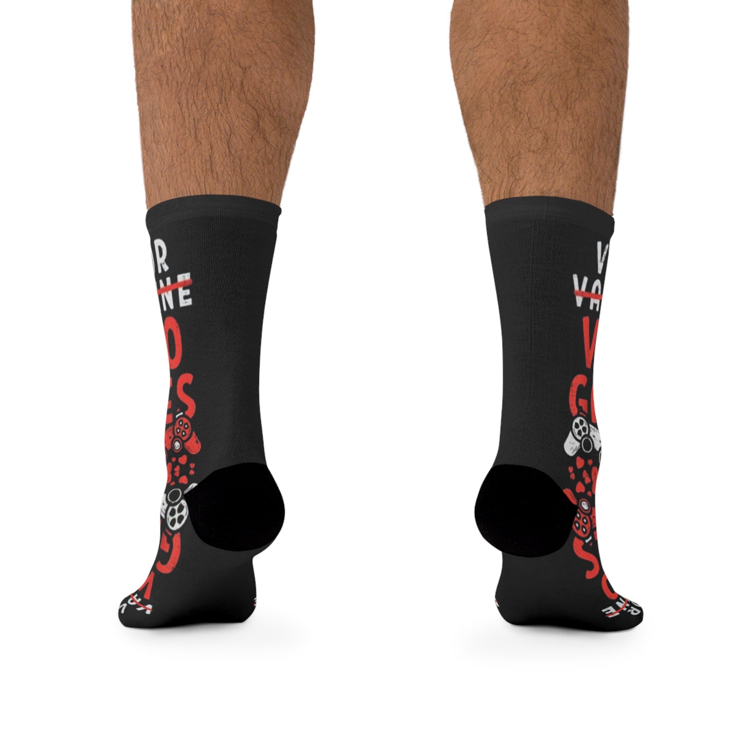 V Is For Video Games Printed Socks, Funny Gamer Gift for Valentines Day, Gift for Gamer, Valentines Day, Video Game Lover Socks, Funny Socks