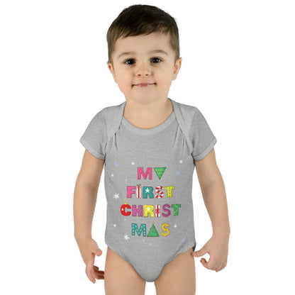 MY FIRST CHRISTMASS |Infant Baby Rib Bodysuit |Christmas Adventure Outfit