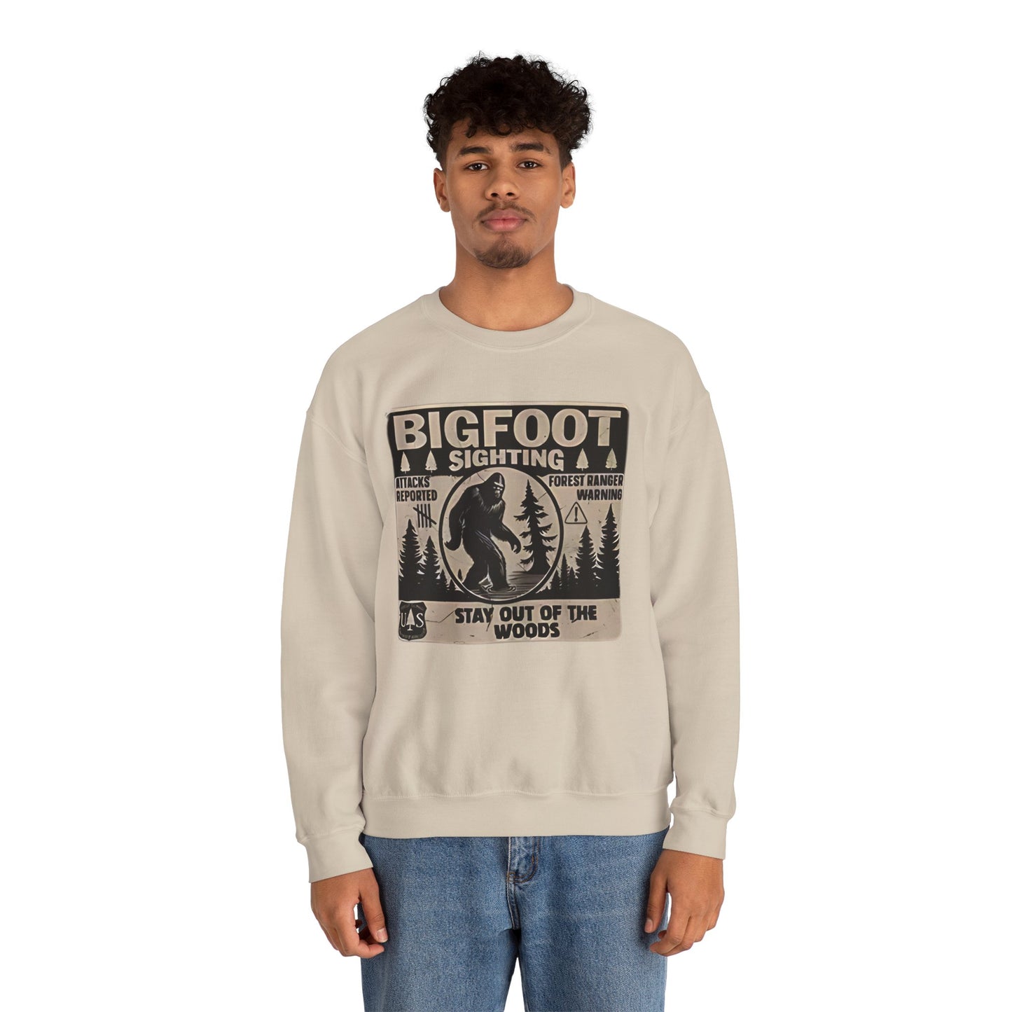 Bigfoot Retro Sweatshirt –Adventure Funny Sasquatch Crewneck