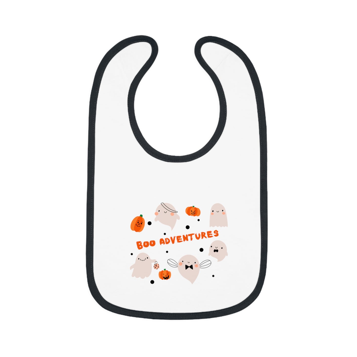 Halloween Baby Bib – Boo Adventures Ghosts & Pumpkins