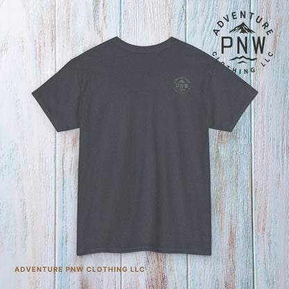 Bigfoot Valentine Shirt –Adventure Retro Heart Gesture Tee