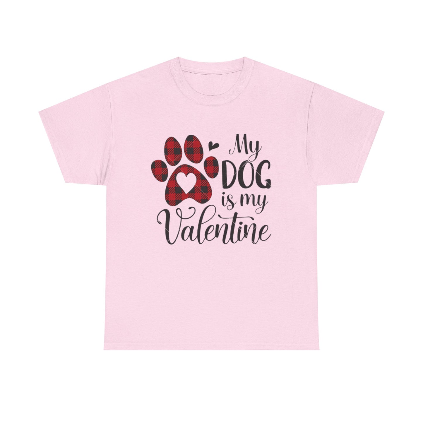 Valentine's Day Dog Lover Tee, Unisex Valentine's Day T-shirt, My Dog is My Valentine Shirt, Valentine's Day Gift, Heart Dog Tee, Love Tee