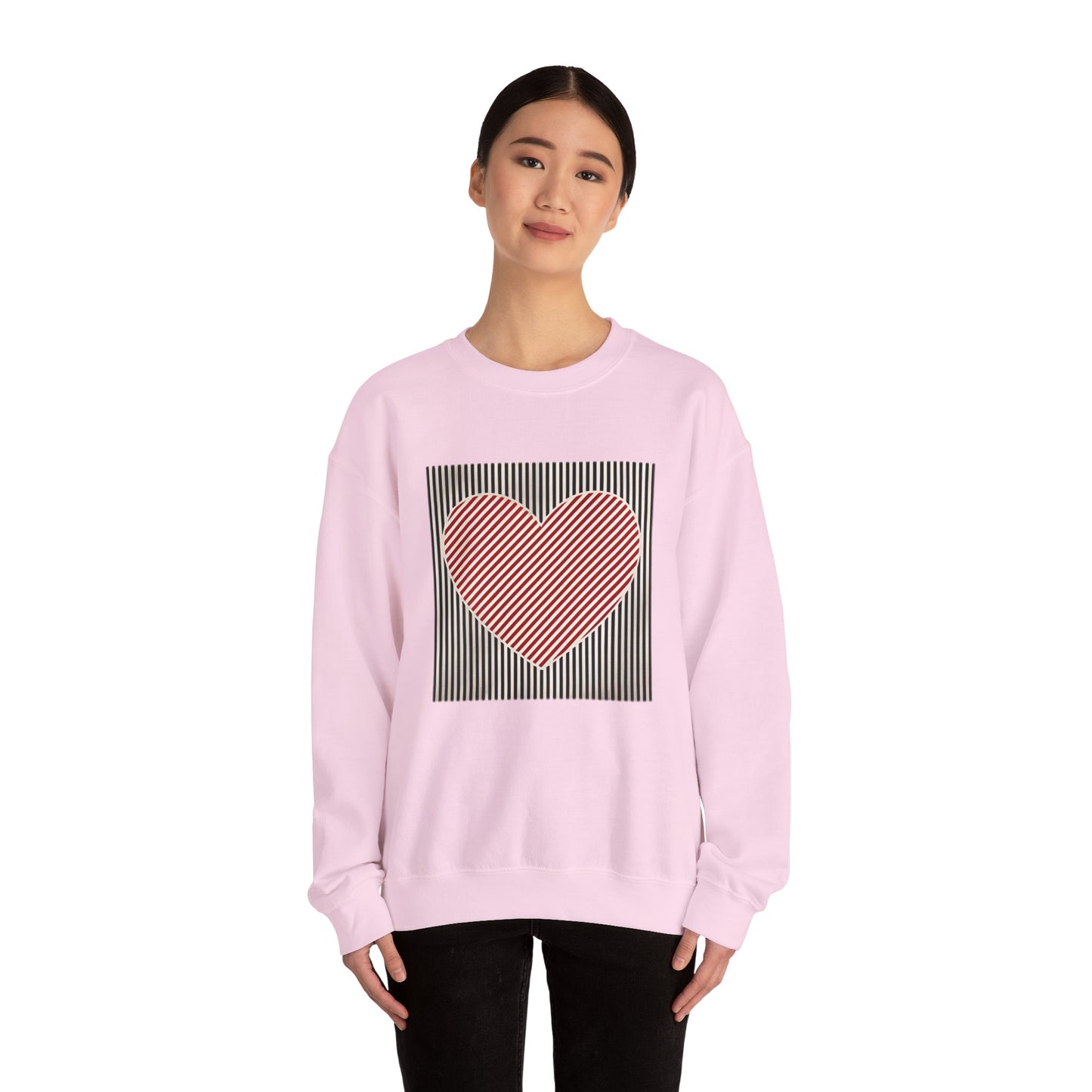 Retro Valentines Heart Sweatshirt, Cute Love, Womens Valentine, Teacher Mom Heart, Crewneck Sweatshirt, Gift for Her