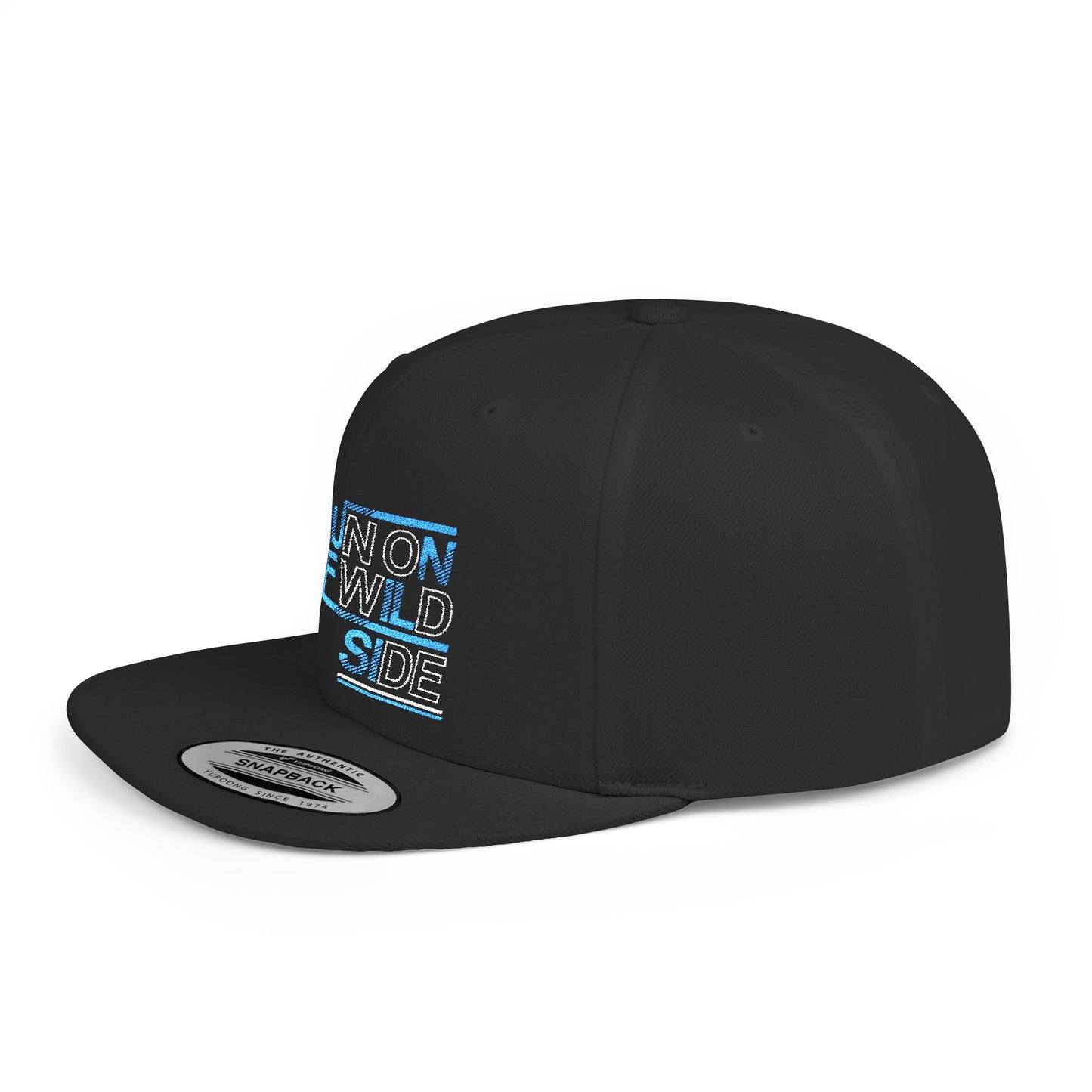 Run on the Wild Side Flat Bill Snapback Hat, Cool Unisex Cap for Outdoor Adventures, Trendy Hat for Summer Festivals, Great Gift for Nature