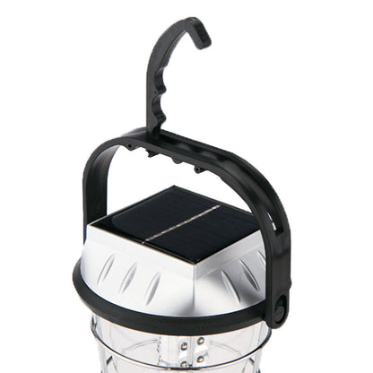 Camping Light Model 2860 | Solar & Hand-Crank Rechargeable Black Outdoor Light