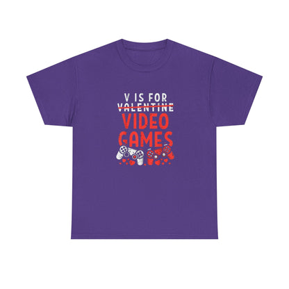 Funny Gamer Valentine Tee – Adventure V Is for Video Games