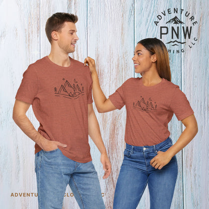 Mountain Adventure PNW T-Shirt Pacific Northwest Inspired Comfort and Style