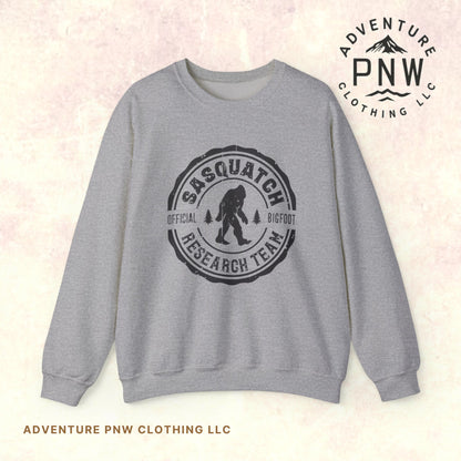 Sasquatch Bigfoot Research Team Crewneck Sweatshirt - Funny Sasquatch Apparel, Unisex Sweatshirt, Cryptid Gift, Sasquatch Lover Gift,