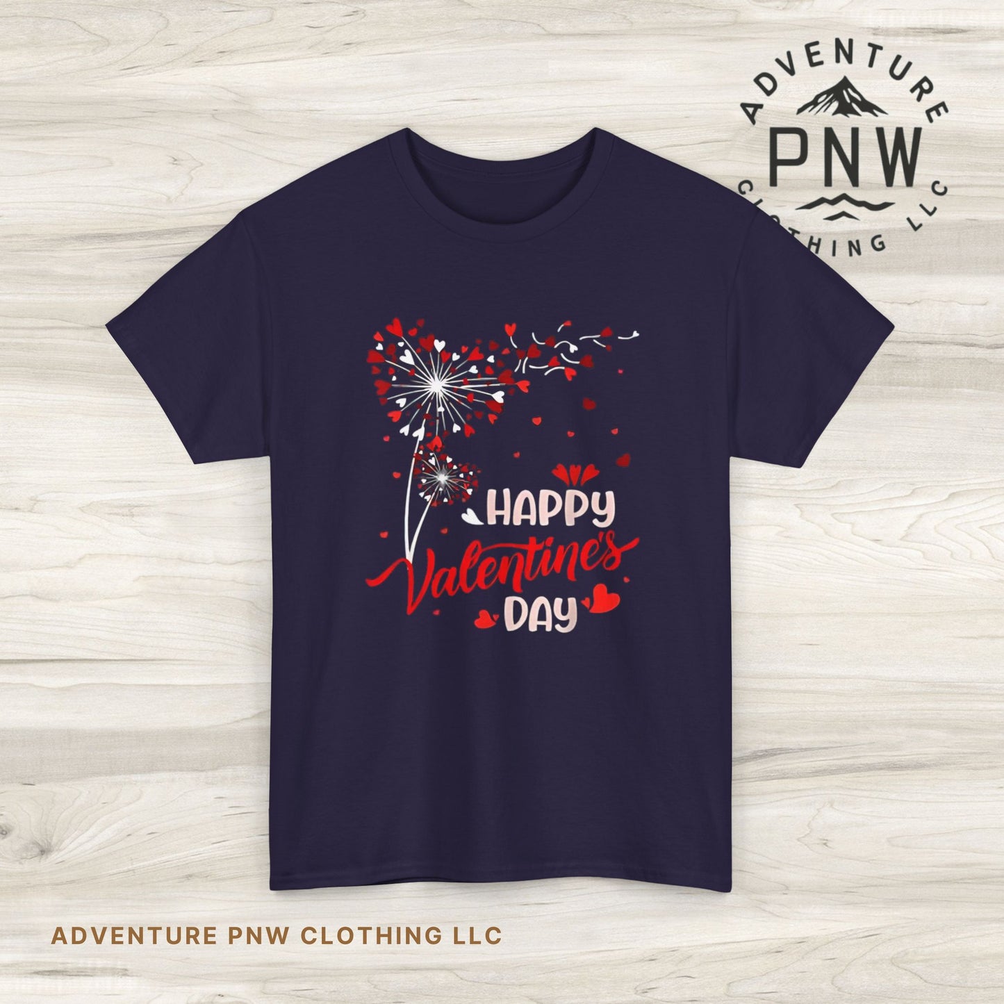Adventure Dandelion Heart Valentine Tee – Love Gift T-Shirt