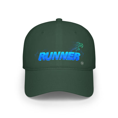 Runner Red Low Profile Baseball Cap - Stylish Hat for Runners, Casual Wear, Gift for Athletes, Running Events, Outdoor Activities