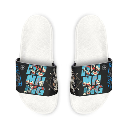 Trendy Women's Sandals, Fun Graphic Slide Sandals, Stylish Summer Footwear, Poolside Slides, Comfortable Casual Sandals