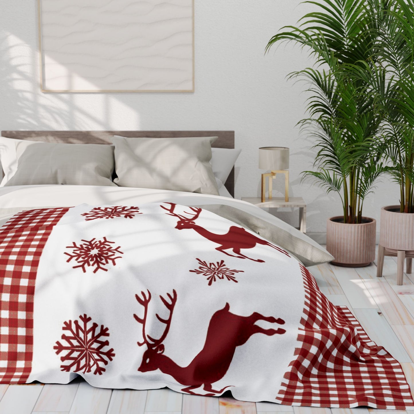 Arctic Adventure Christmas Fleece Blanket | Soft & Warm Holiday Throw | Christmas Decorations