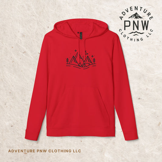 Adidas® Eco-Friendly Fleece Hoodie | Custom Comfy Adventure Mountains