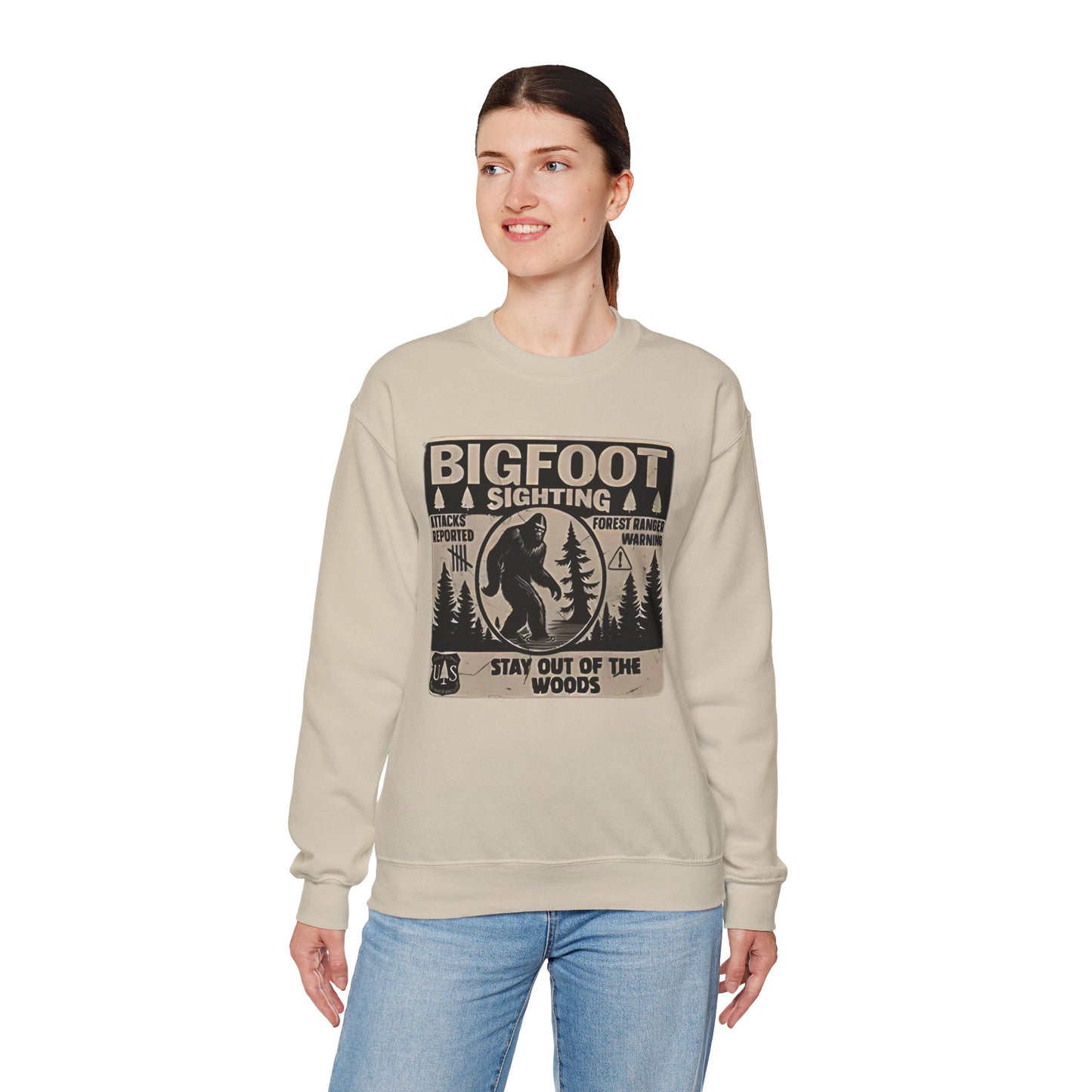 Bigfoot Retro Sweatshirt –Adventure Funny Sasquatch Crewneck