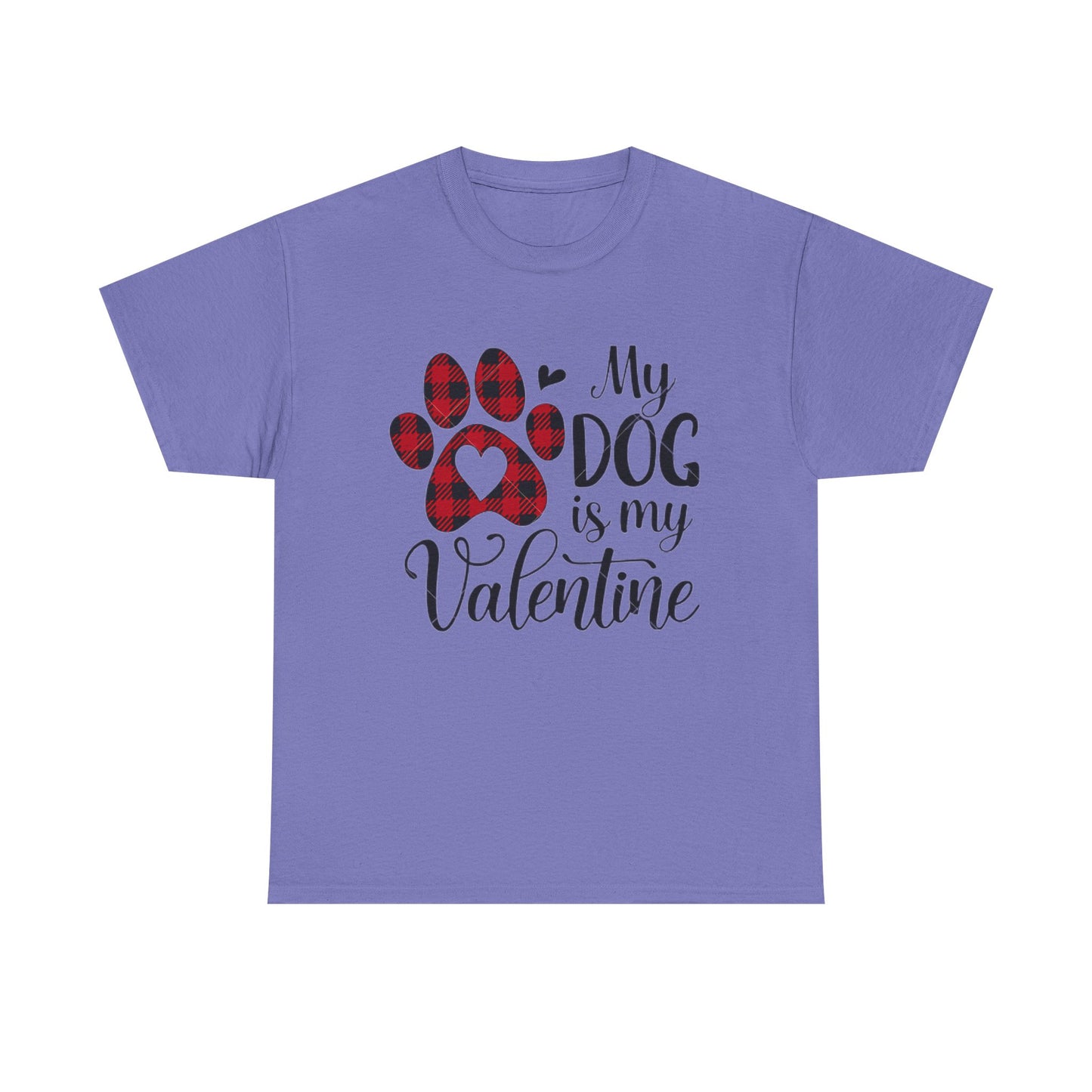 Valentine's Day Dog Lover Tee, Unisex Valentine's Day T-shirt, My Dog is My Valentine Shirt, Valentine's Day Gift, Heart Dog Tee, Love Tee