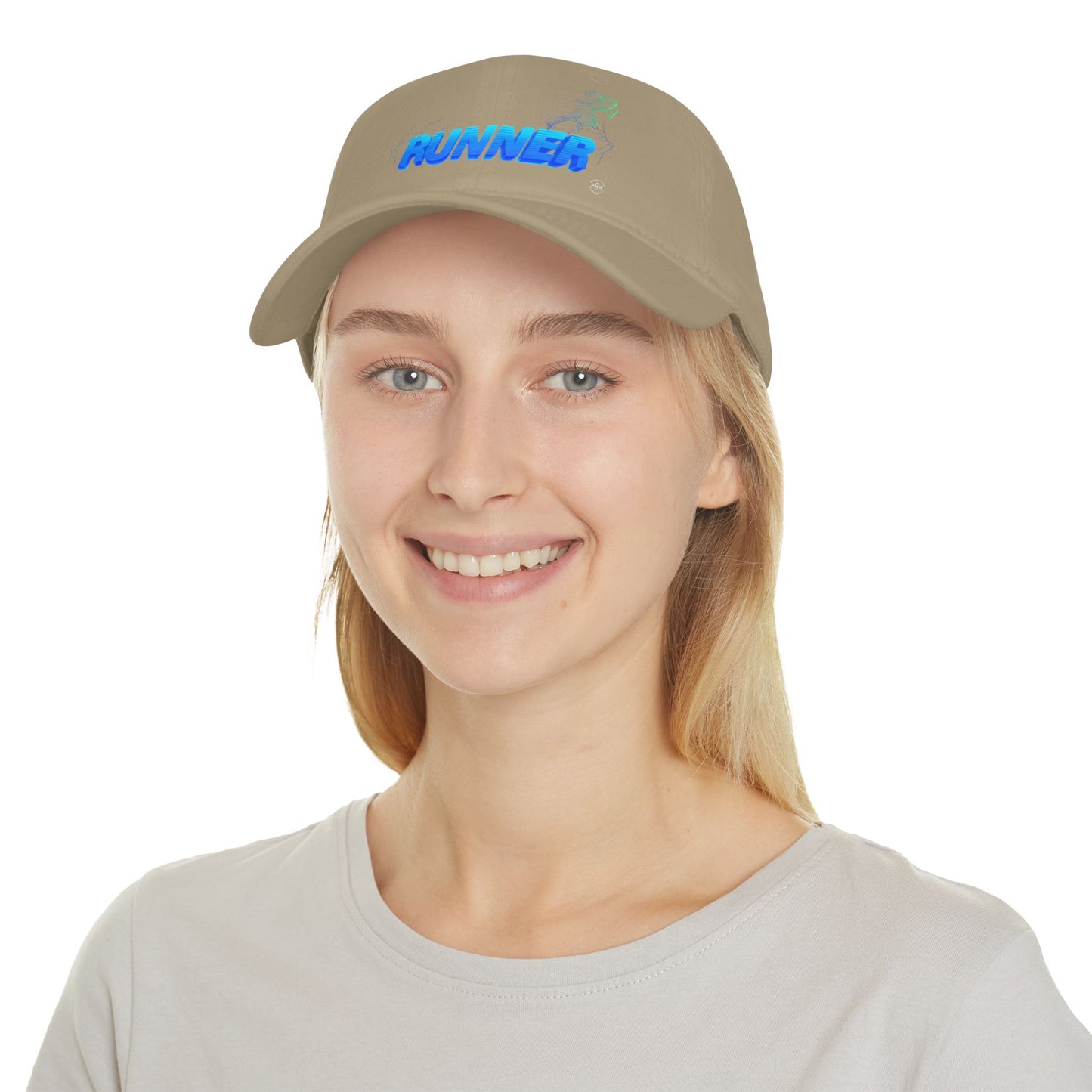 Runner Red Low Profile Baseball Cap - Stylish Hat for Runners, Casual Wear, Gift for Athletes, Running Events, Outdoor Activities