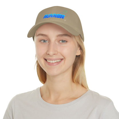 Runner Red Low Profile Baseball Cap - Stylish Hat for Runners, Casual Wear, Gift for Athletes, Running Events, Outdoor Activities
