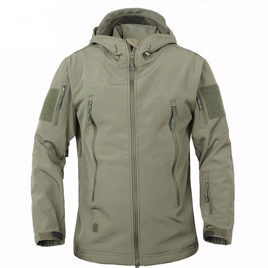 Waterproof Soft Shell Jacket - Multi-Pocket, Warm & Windproof